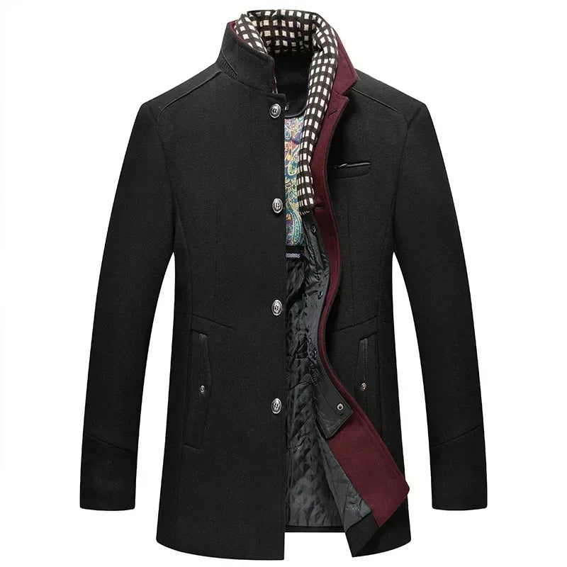 Everett – Abrigo de Invierno en Mezcla de Lana para Hombre