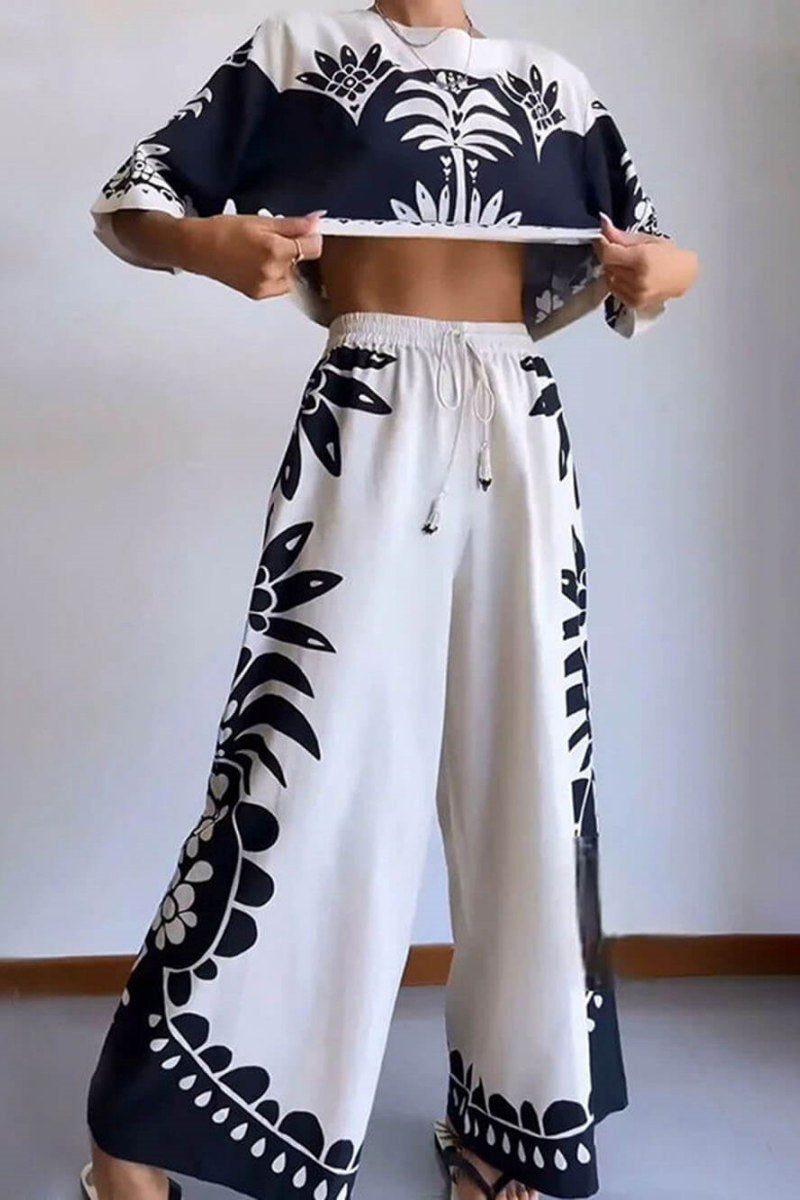 Conjunto Étnico de Manga Corta