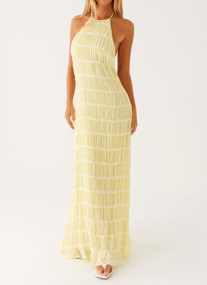 Léa| El Encanto Bohemio en una Elegante Maxi Vestido